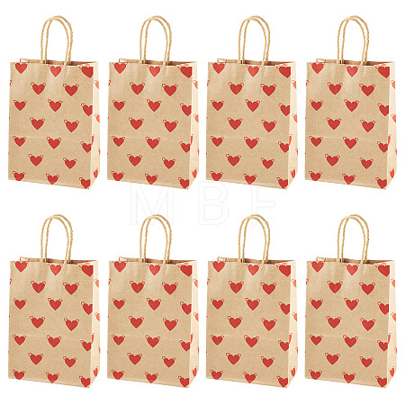 10Pcs Valentine's Day Paper Bags CARB-TADJ0001-01C-1