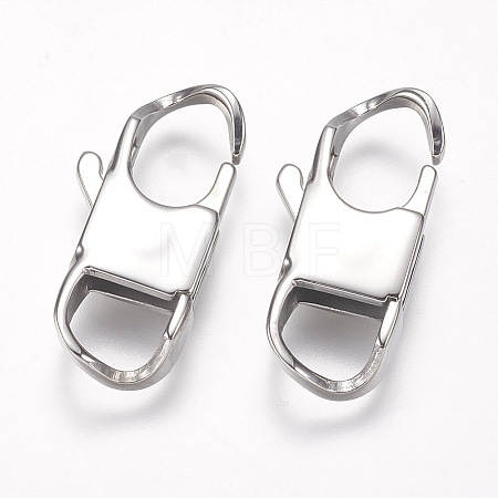 Tarnish Resistant 304 Stainless Steel Lobster Claw Clasps STAS-O114-056D-P-1