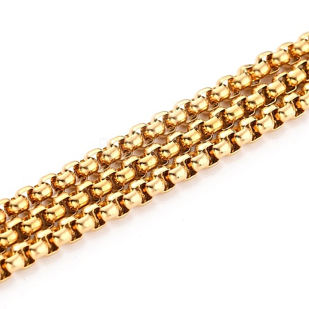 Ion Plating(IP) 304 Stainless Steel Box Chains CHS-H031-01G-1