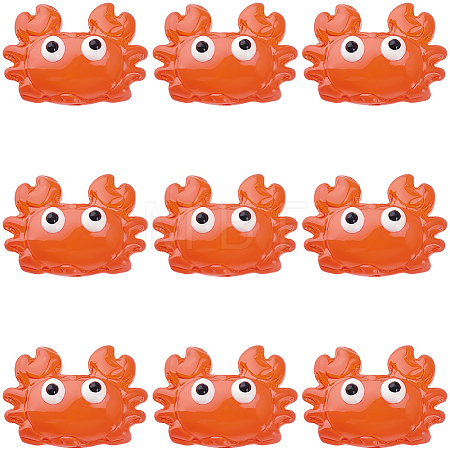 10Pcs Glass Enamel Beads LAMP-PA0001-44C-1