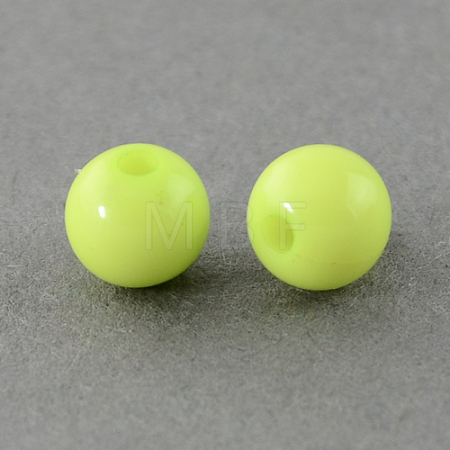 Solid Chunky Acrylic Ball Beads LS-SACR-R812-6mm-05-1