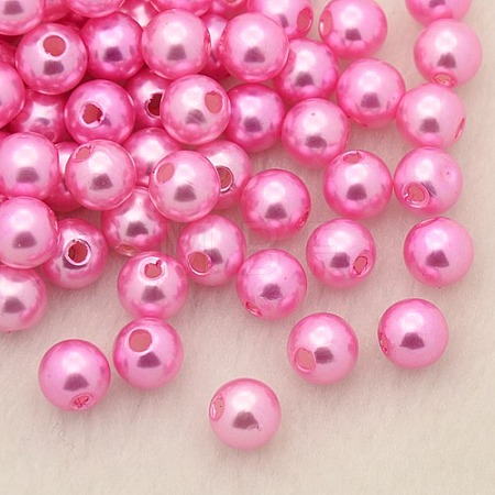 Imitation Pearl Acrylic Beads PL609-4-1