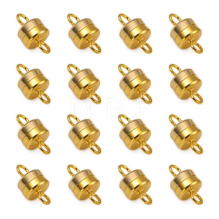Column Brass Magnetic Clasps with Loops X-KK-M064-G-NR-1