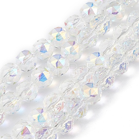 Transparent Electroplate Glass Beads Strands EGLA-F154-AB02-1