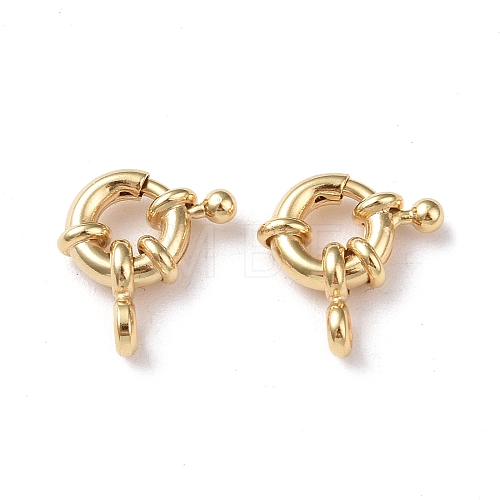 Eco-friendly Brass Spring Ring Clasps KK-D082-02G-A-1