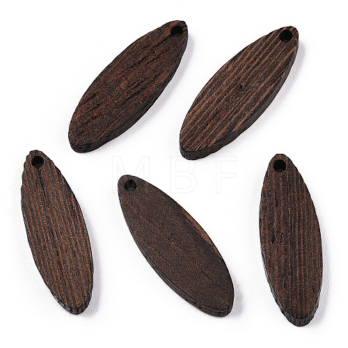 Natural Wenge Wood Pendants WOOD-T023-35-1