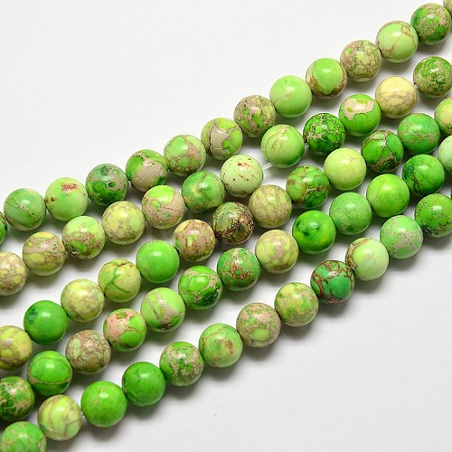 Natural Imperial Jasper Beads Strands G-I122-10mm-01-1