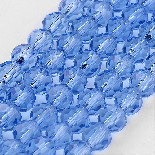 Transparent Glass Bead Strands GLAA-G013-10mm-25-1