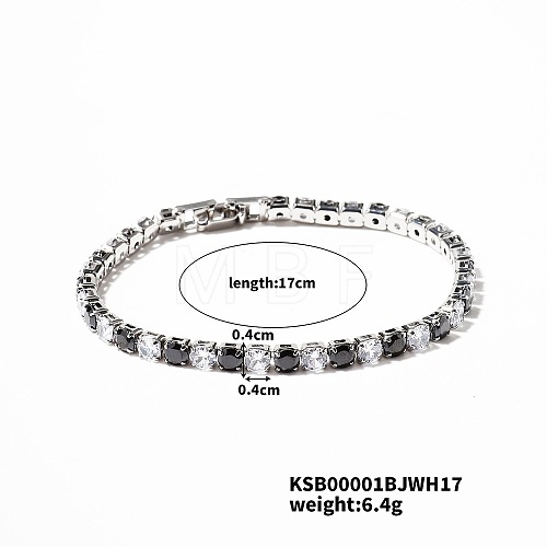 Brass Rhinestone Cup Chains Bracelet for Elegant Women with Subtle Luxury Feel SE6435-7-1