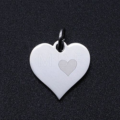 Valentine's Day 201 Stainless Steel Charms STAS-T049-T678-1-1