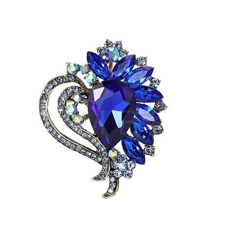 Alloy Rhinestone Brooch for Backpack Clothes PW-WG8AC7E-04-1