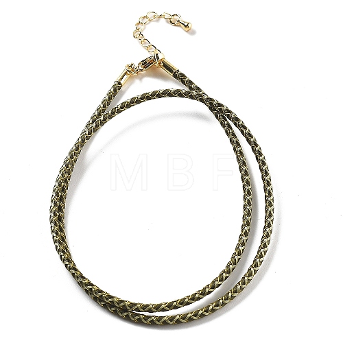 Polyester Cord Braided Bracelet Makings MAK-L043-03G-14-1