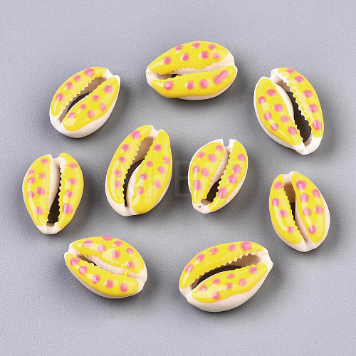 Natural Cowrie Shell Beads SHEL-Q312-006B-1