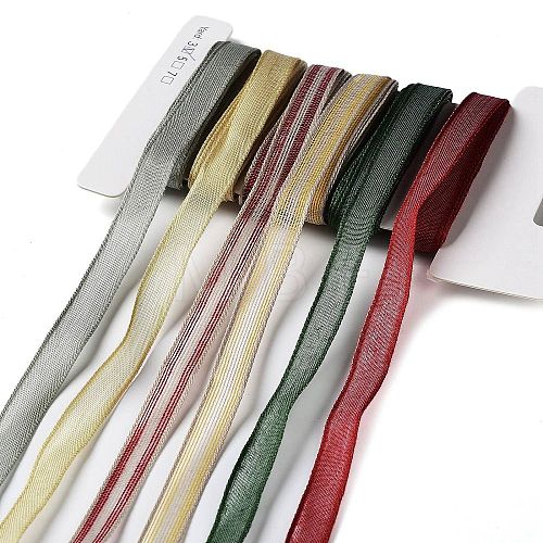 18 Yards 6 Styles Polyester Ribbon SRIB-C001-D06-1