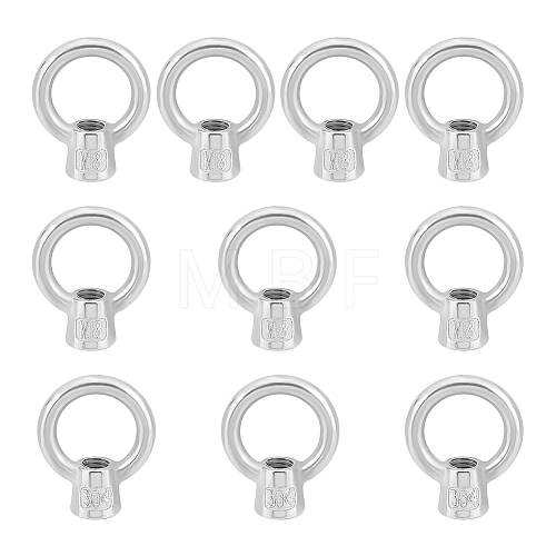 Unicraftale 10Pcs 304 Stainless Steel Lifting Eye Nuts FIND-UN0001-75B-1