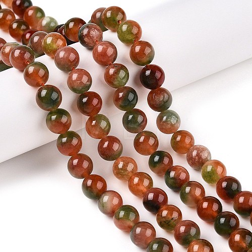 Dyed Natural White Jade Beads Strands G-T138-10mm-210-6-1