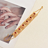 Elegant Crown Alloy Pave Red Cubic Zirconia Flat Round Link Chain Bracelets for Women WQ4062-1