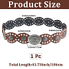Vintage Alloy & PU Leather Oval Coin Waist Belts AJEW-WH20128-038B-1-2