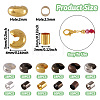 Brass Crimp Beads Covers and Crimp Beads KK-TA0007-03-12