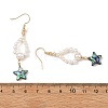 Shell Pearl & Abalone Shell/Paua Shell Beads Dangle Earrings EJEW-JE07314-01-5