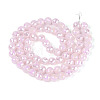 Electroplate Opaque Solid Color Glass Beads Strands GLAA-TAC0009-05A-02-2