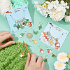  2 Sets 2 Style Mushroom Elf & Cactus Alloy Enamel Charm Locking Stitch Marker HJEW-NB0002-07-3