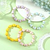 Handmade Porcelain Beaded Stretch Bracelets BJEW-JB14448-1