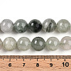 Natural Green Rutilated Quartz Round Beads Strands G-T140-10mm-02-5