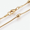 304 Stainless Steel Snake Chain Necklaces NJEW-G313-15G-2