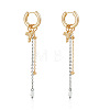 Bird Alloy & Glass Beads Hoop Earrings WG4F352-02-1