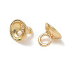 Brass Bead Cap Pendant Bails KK-CBA50B0-25G-2