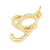 Brass Micro Pave Clear Cubic Zirconia Pendants CU-CBA7939-01G-G-2
