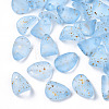 Transparent Spray Painted Glass Charms X-GLAA-T016-36-G01-1