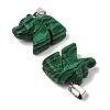 Synthetic Malachite Pendants G-B127-02P-01-3