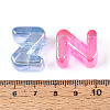 UV Plating Transparent Acrylic European Beads OACR-M027-02Z-4