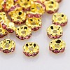 Brass Rhinestone Spacer Beads RB-A014-L7mm-23G-1