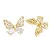 Brass Micro Pave Clear Cubic Zirconia Beads KK-D109-05B-G-2