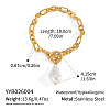 Imitation Baroque Keshi Pearl Teardrop Charm Bracelets OV1022-2-2