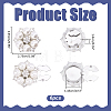Brass Cufflinks BUTT-WH0030-74-2