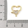 Brass Micro Pave Clear Cubic Zirconia Lobster Claw Clasps KK-P299-06G-3