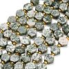 Natural Green Spot Jasper Beads Strands G-F833-B05-01-2