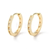 Brass Micro Pave Cubic Zirconia Hoop Earrings EJEW-P259-05G-1