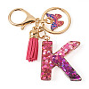 Alloy Resin Butterfly Keychains KEYC-TADJ0002-02G-K-2