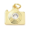 Brass Pave Cubic Zirconia Pendants KK-Z120-58B-G-1