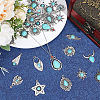 48Pcs 12 Styles Dyed Synthetic Turquoise Pendants FIND-ME0003-33-5