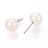 Natural Pearl Stud Earrings PEAR-N020-13A-3