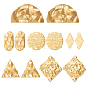 48Pcs 6 Styles Brass Connector Charms KK-BC0010-56-1