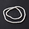 Electroplate Opaque Solid Color Glass Beads Strands GLAA-E036-10E-4