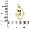 Brass Micro Pave Cubic Zirconia Pendants KK-H255-09G-01-3