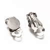 Tarnish Resistant 304 Stainless Steel Clip-on Earring Findings STAS-L259-001C-P-1